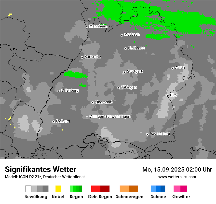 Modellkarten Signifikantes Wetter