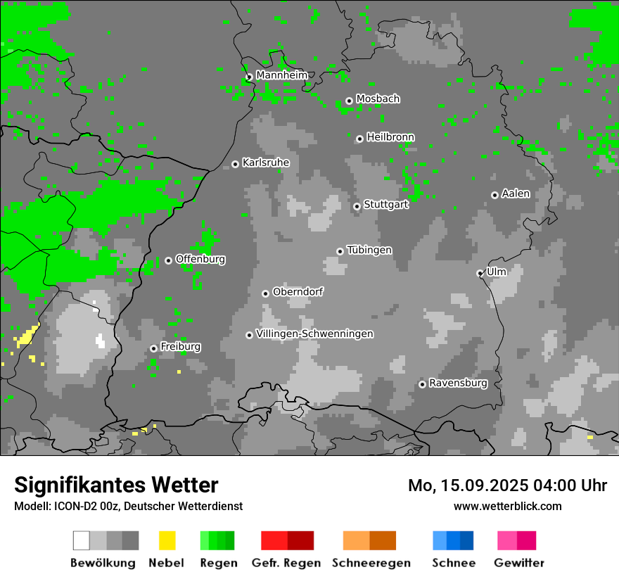 Modellkarten Signifikantes Wetter