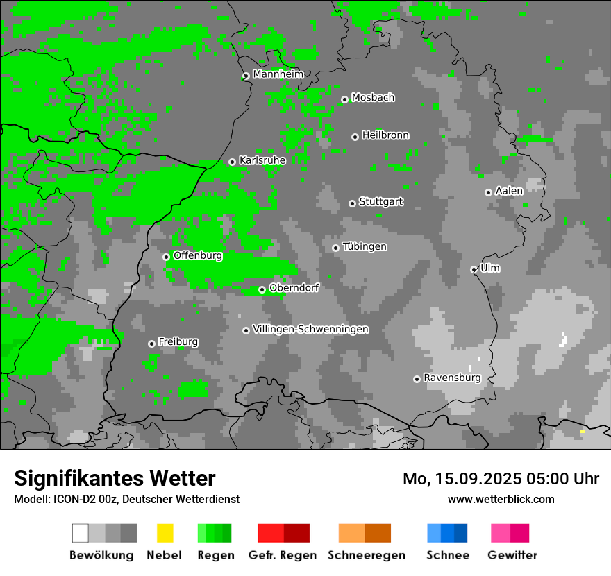 Modellkarten Signifikantes Wetter