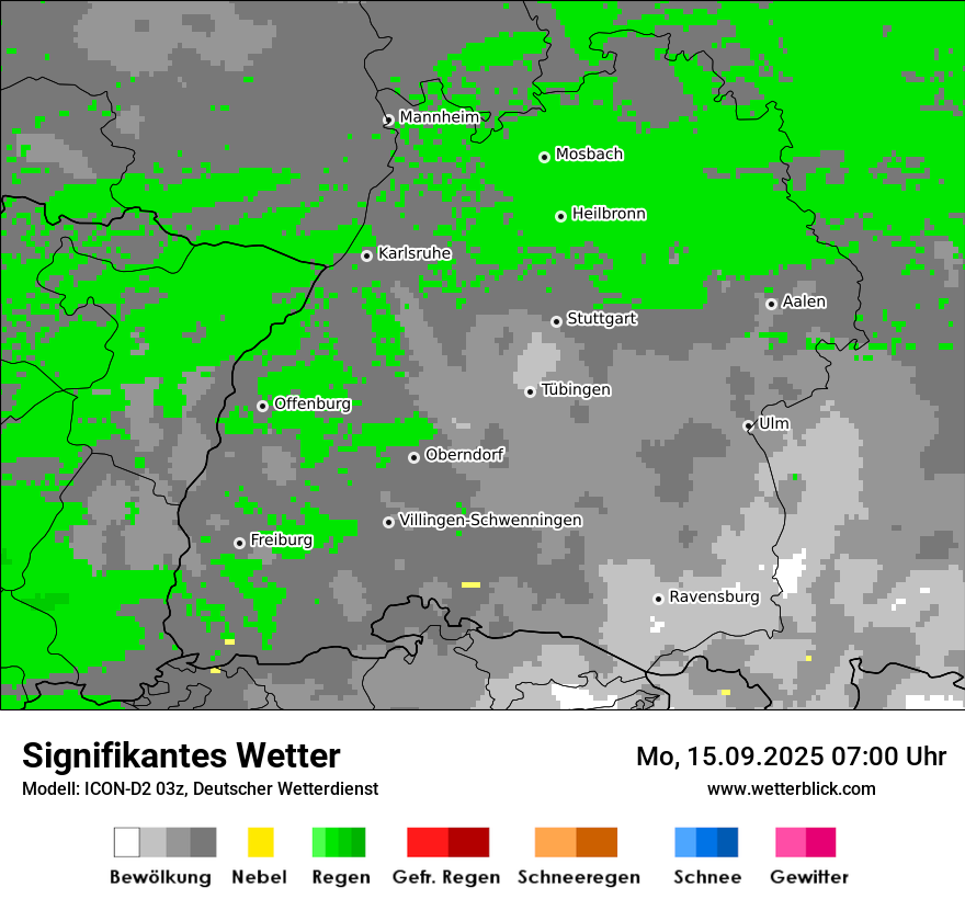Modellkarten Signifikantes Wetter