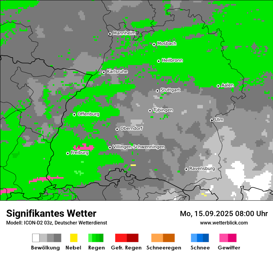 Modellkarten Signifikantes Wetter