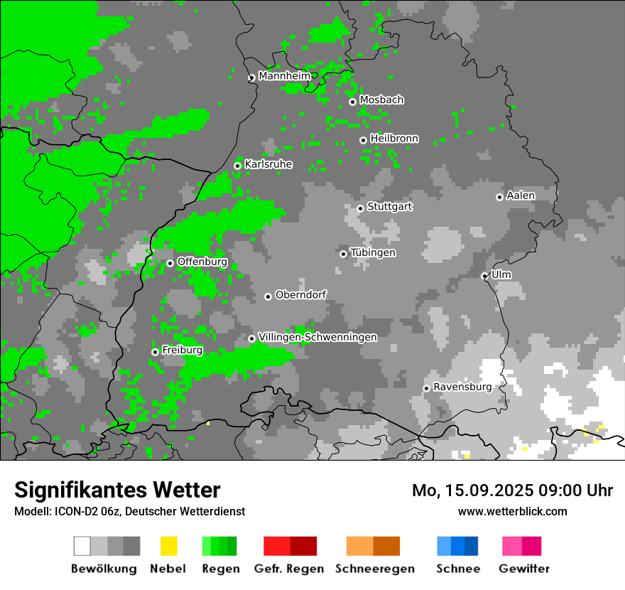Modellkarten Signifikantes Wetter
