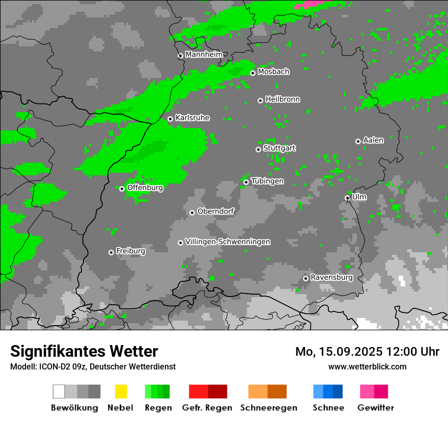 Modellkarten Signifikantes Wetter