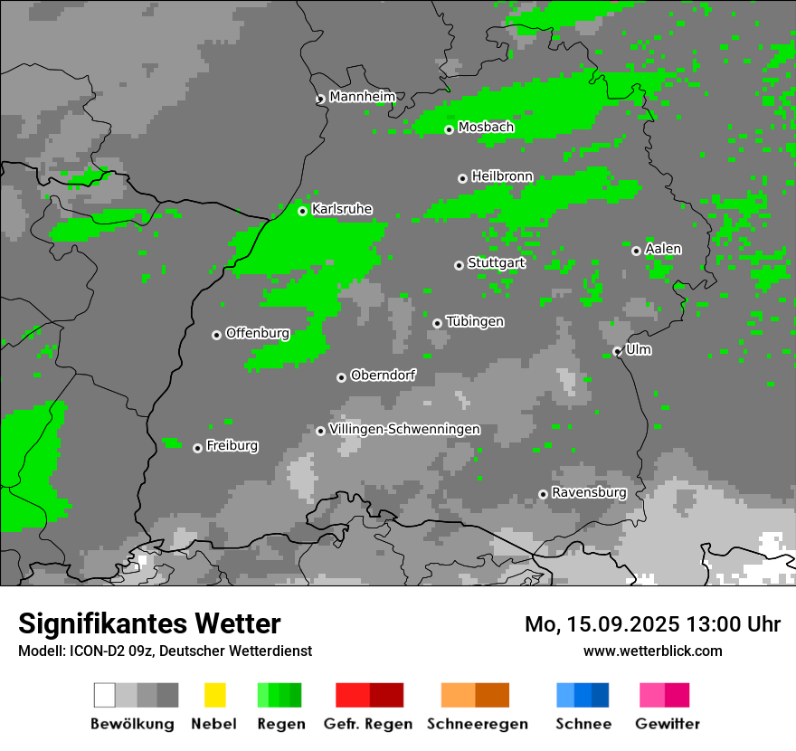Modellkarten Signifikantes Wetter