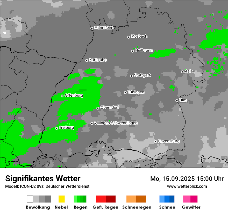 Modellkarten Signifikantes Wetter