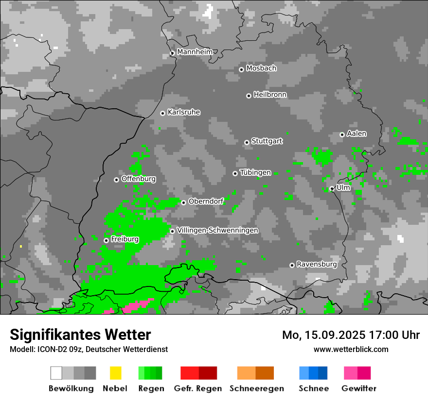 Modellkarten Signifikantes Wetter