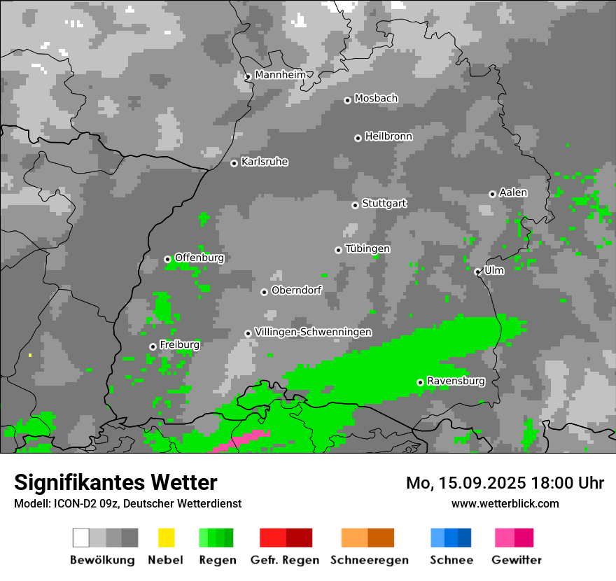 Modellkarten Signifikantes Wetter