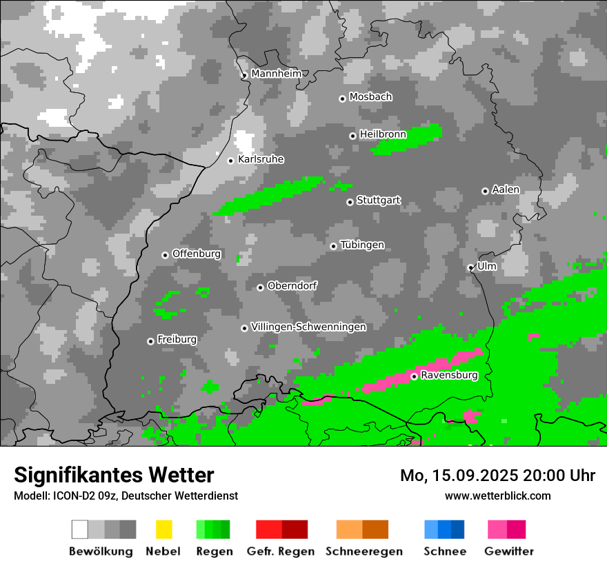 Modellkarten Signifikantes Wetter