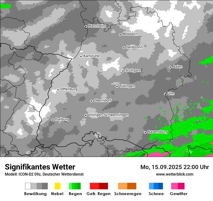 Modellkarten Signifikantes Wetter