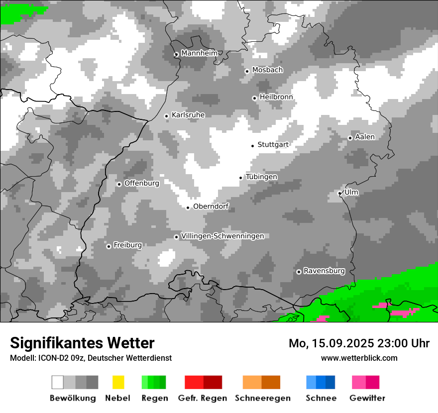 Modellkarten Signifikantes Wetter