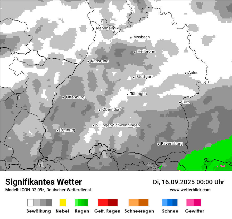 Modellkarten Signifikantes Wetter