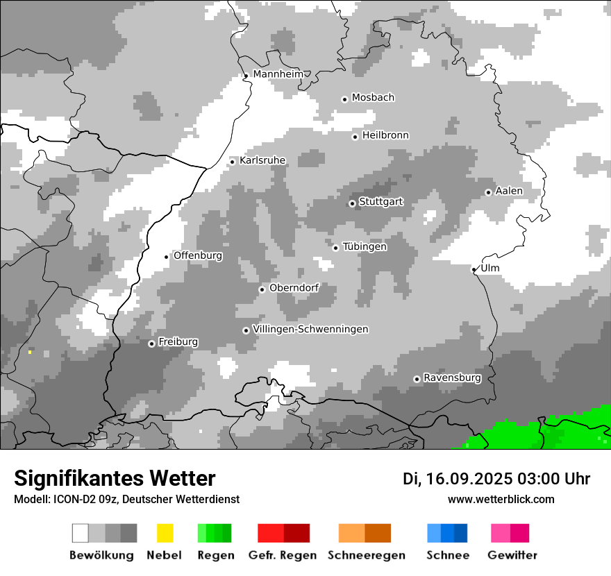Modellkarten Signifikantes Wetter