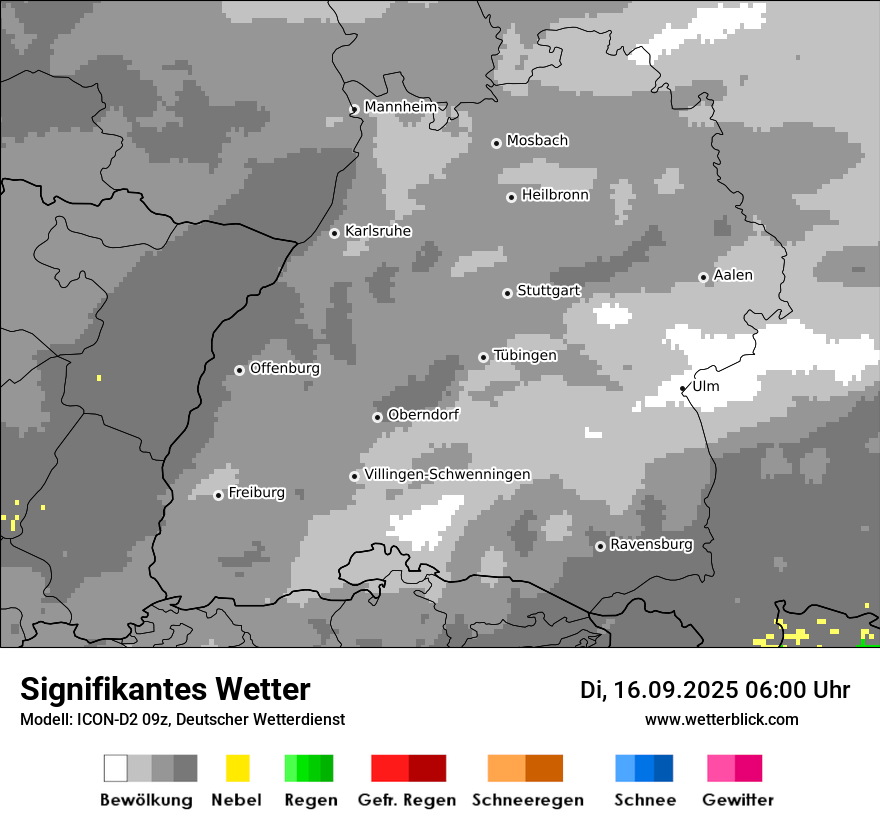 Modellkarten Signifikantes Wetter