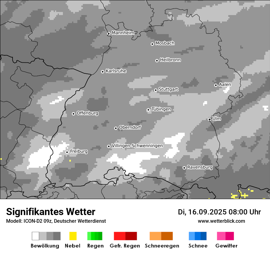 Modellkarten Signifikantes Wetter
