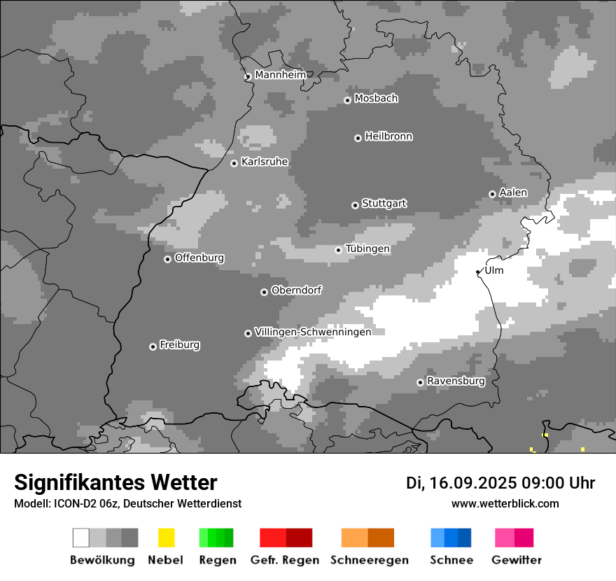 Modellkarten Signifikantes Wetter