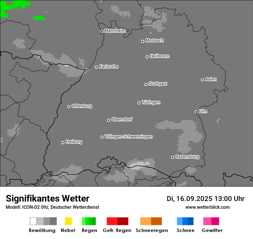 Modellkarten Signifikantes Wetter