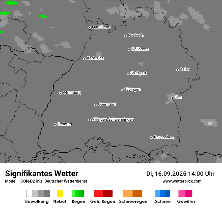 Modellkarten Signifikantes Wetter