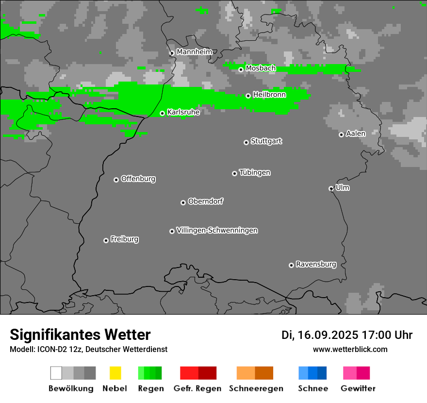 Modellkarten Signifikantes Wetter