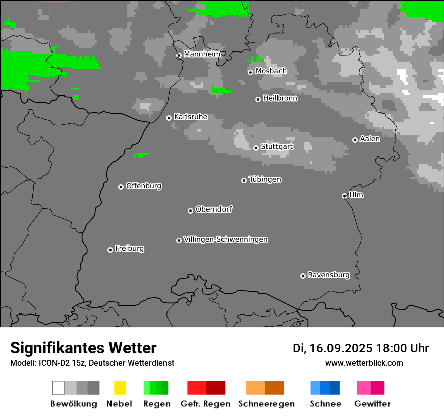 Modellkarten Signifikantes Wetter