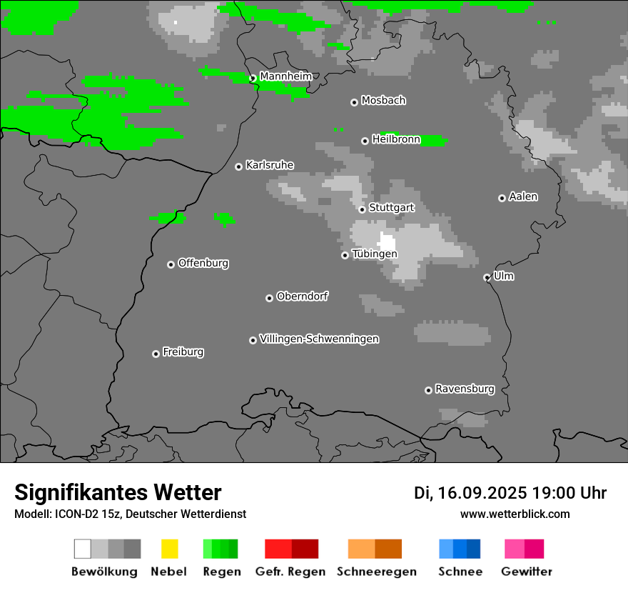 Modellkarten Signifikantes Wetter