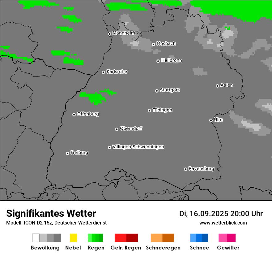 Modellkarten Signifikantes Wetter