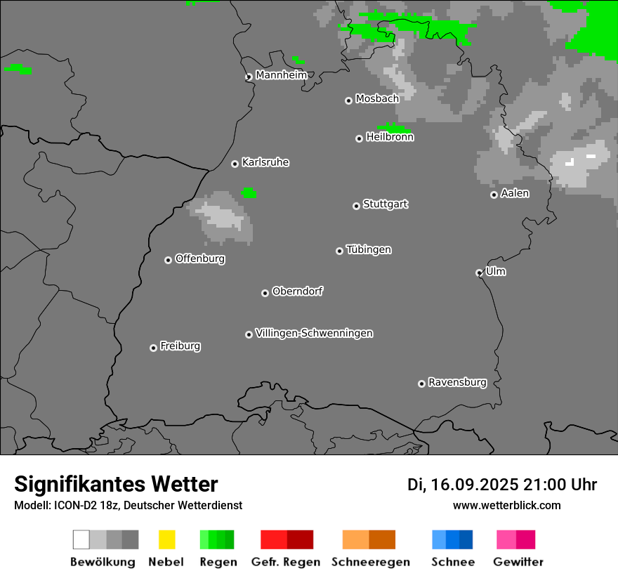 Modellkarten Signifikantes Wetter