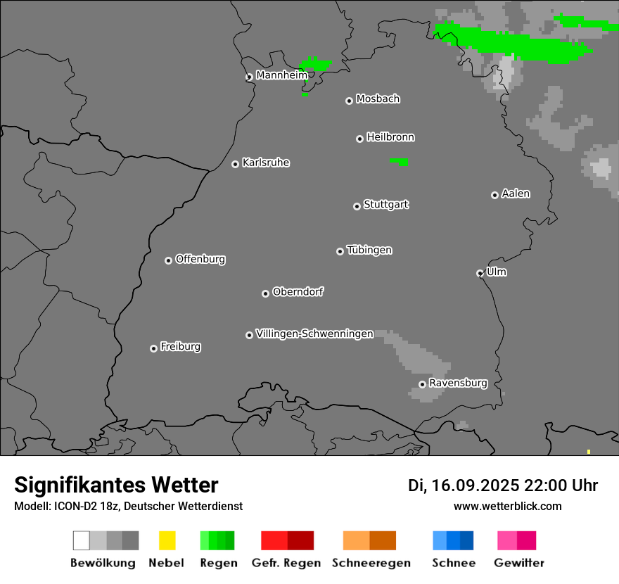 Modellkarten Signifikantes Wetter