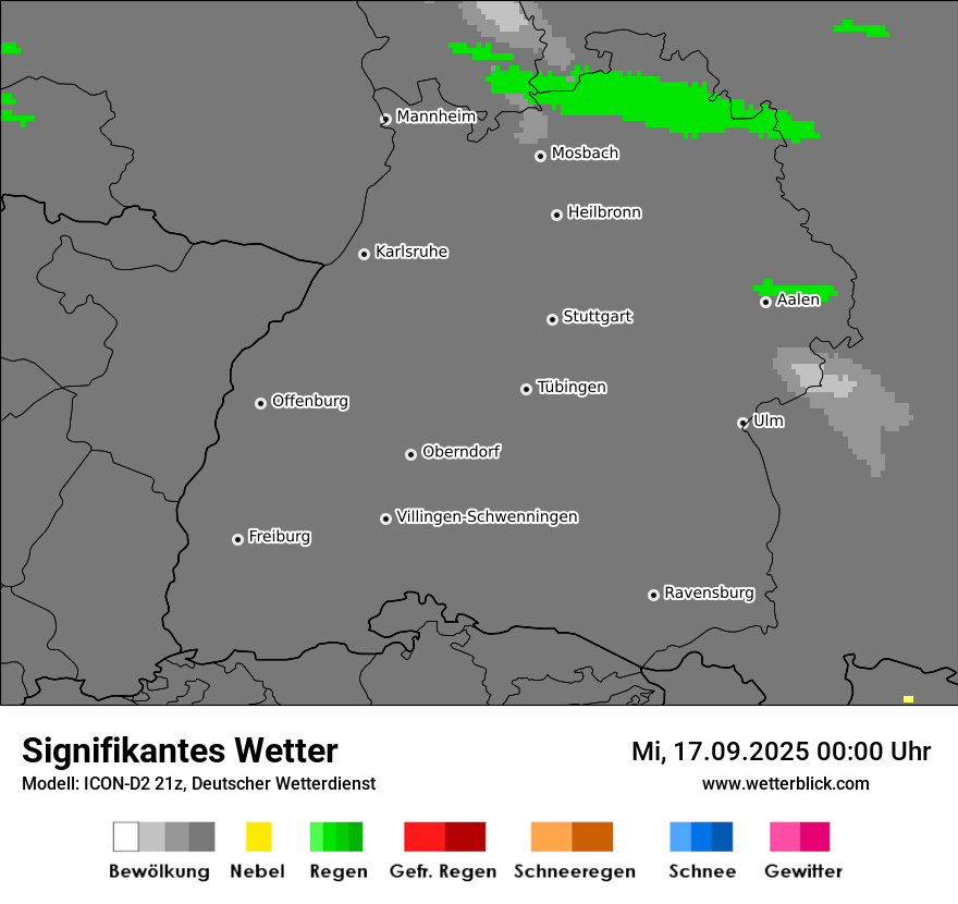 Modellkarten Signifikantes Wetter