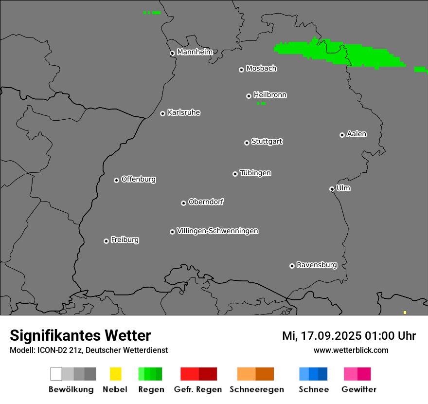 Modellkarten Signifikantes Wetter