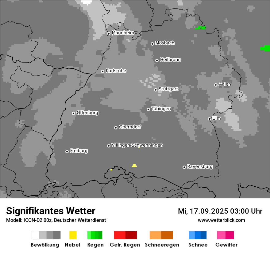 Modellkarten Signifikantes Wetter