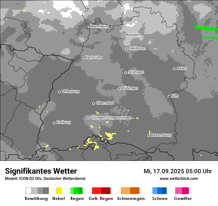 Modellkarten Signifikantes Wetter