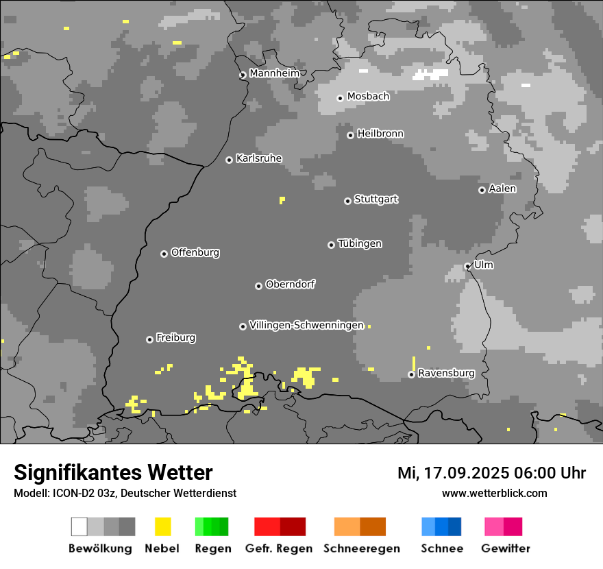 Modellkarten Signifikantes Wetter