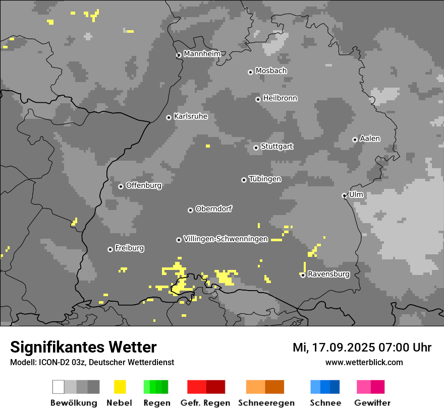 Modellkarten Signifikantes Wetter
