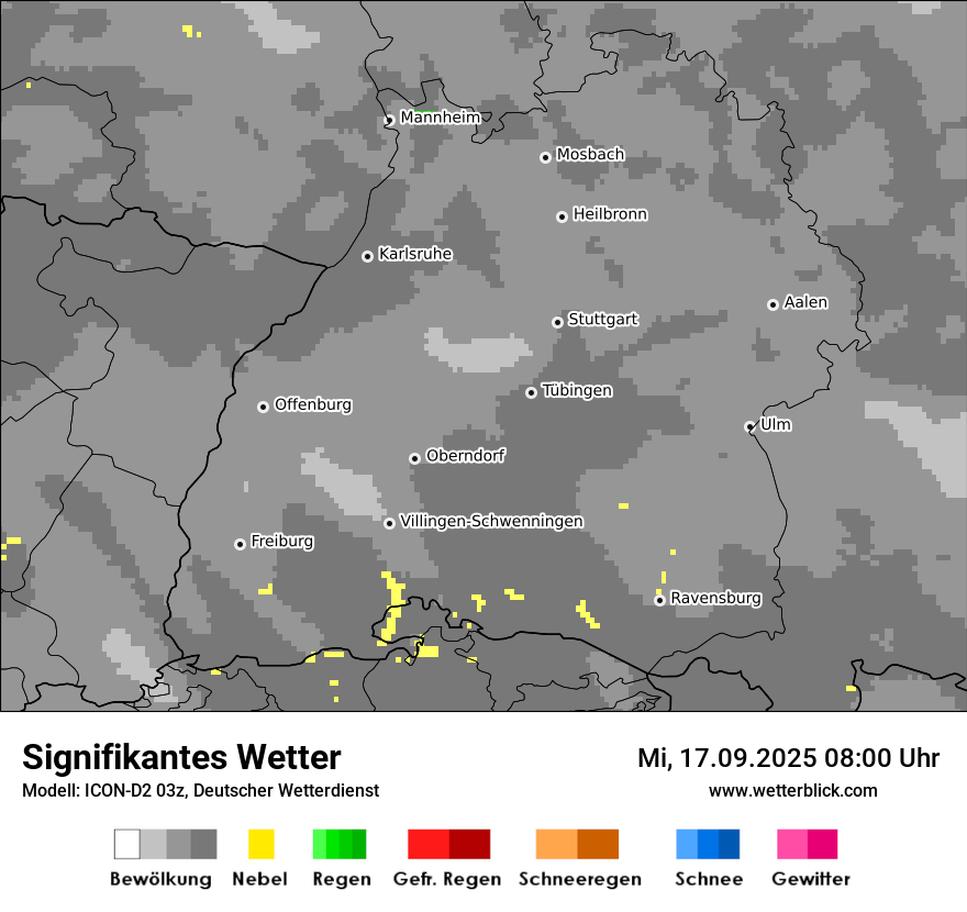Modellkarten Signifikantes Wetter