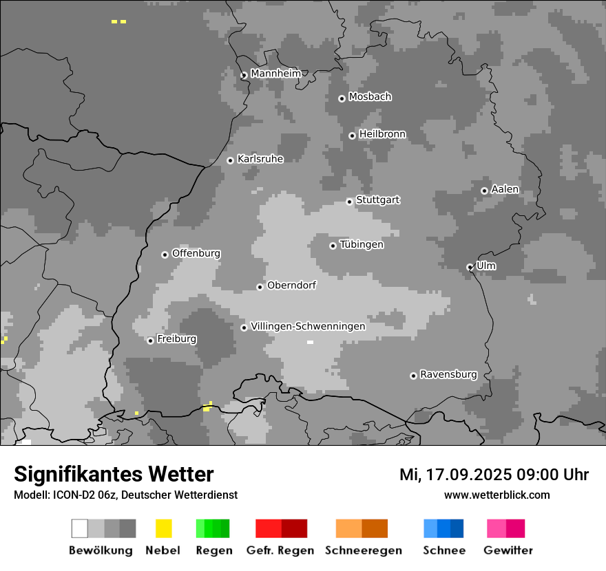 Modellkarten Signifikantes Wetter