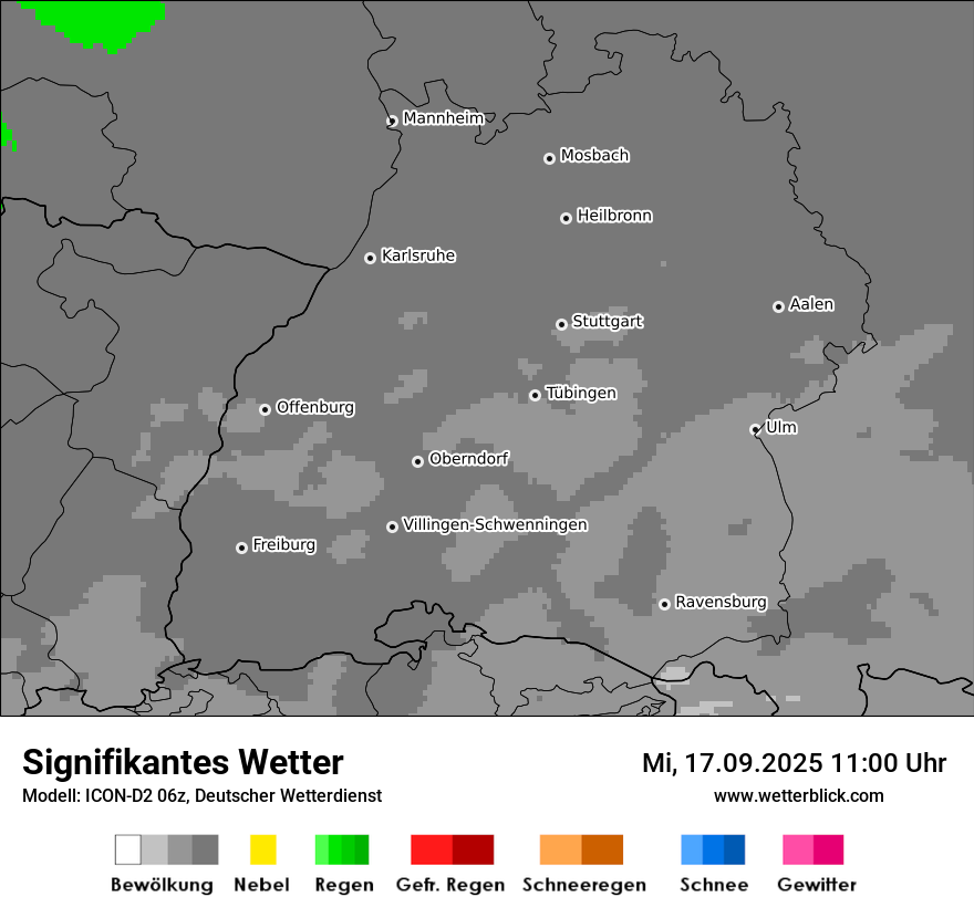 Modellkarten Signifikantes Wetter