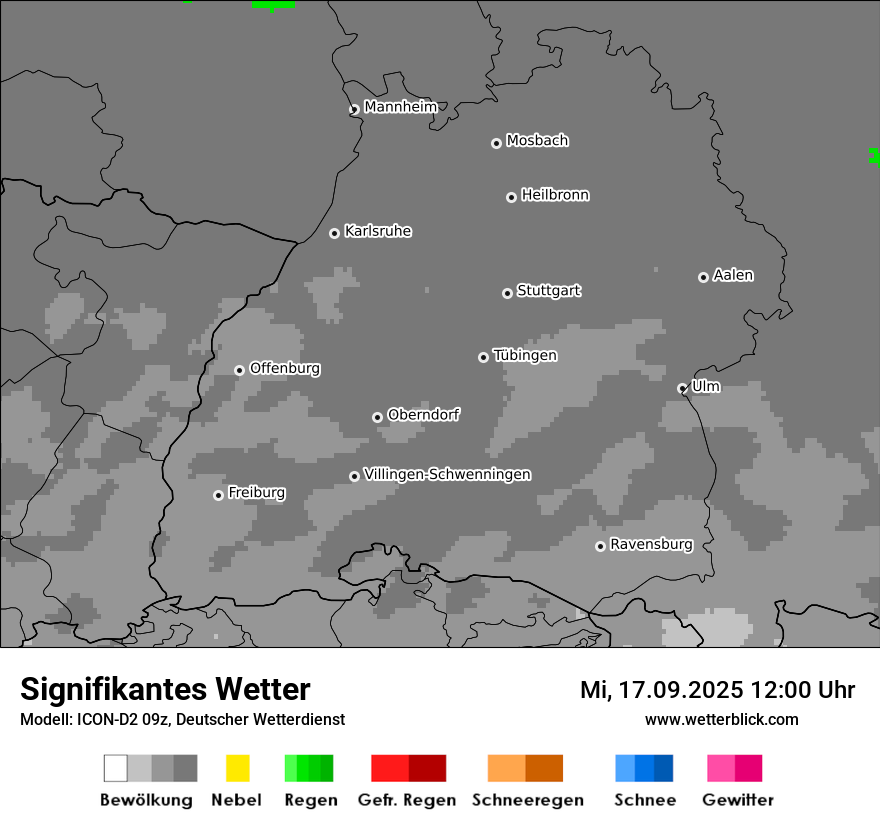 Modellkarten Signifikantes Wetter