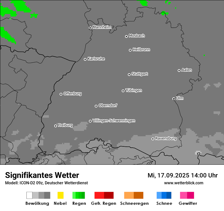 Modellkarten Signifikantes Wetter