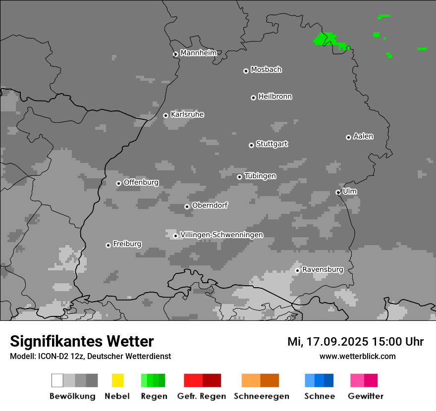 Modellkarten Signifikantes Wetter
