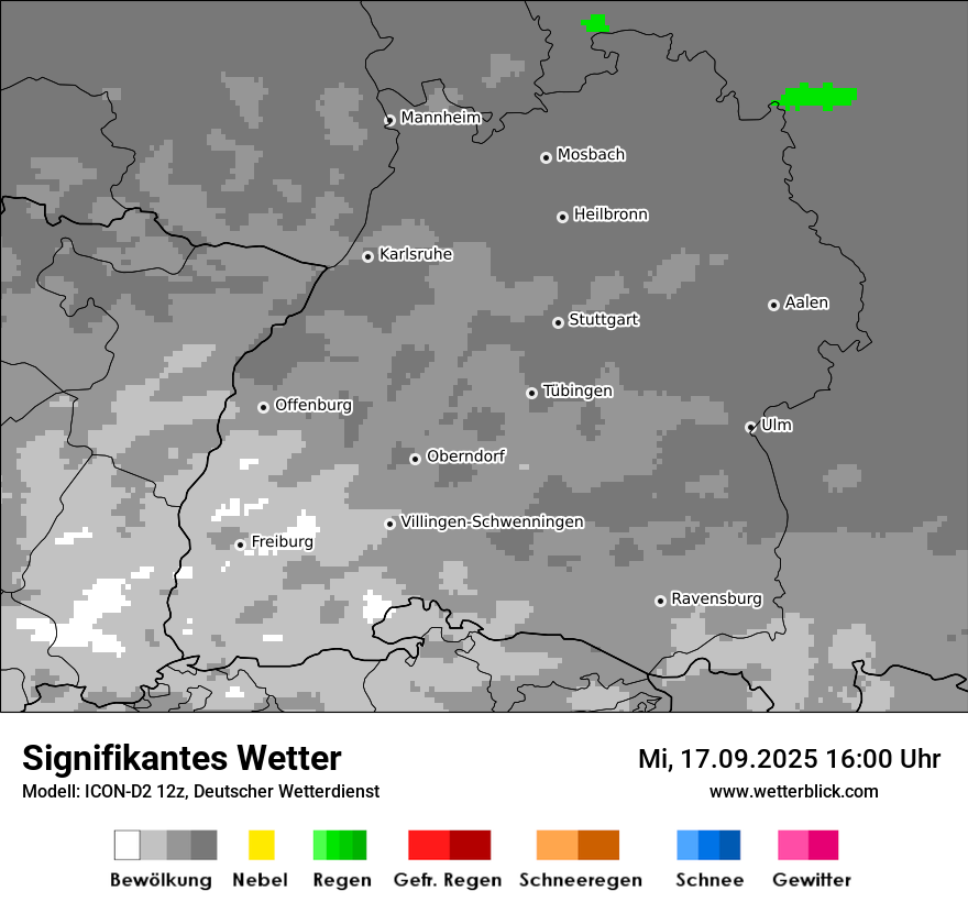 Modellkarten Signifikantes Wetter
