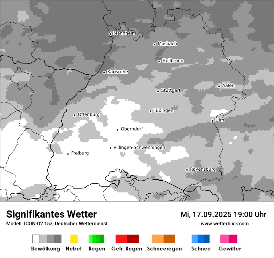 Modellkarten Signifikantes Wetter