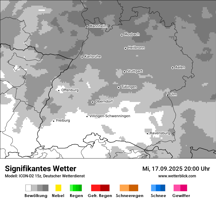 Modellkarten Signifikantes Wetter