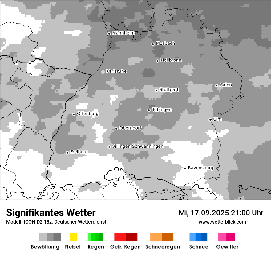 Modellkarten Signifikantes Wetter