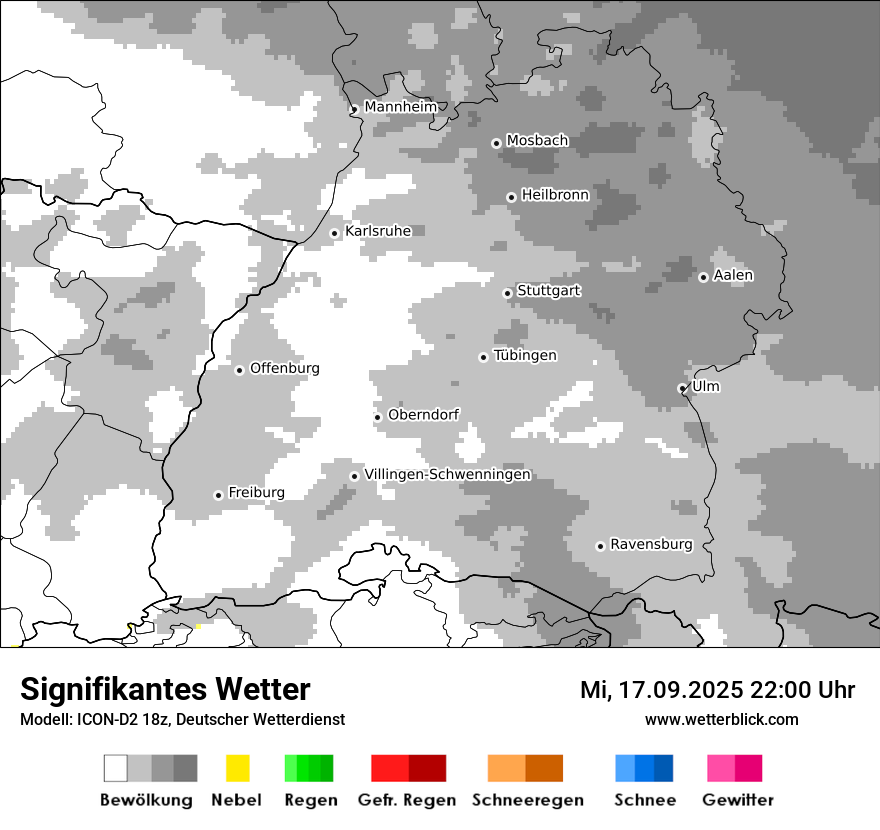 Modellkarten Signifikantes Wetter