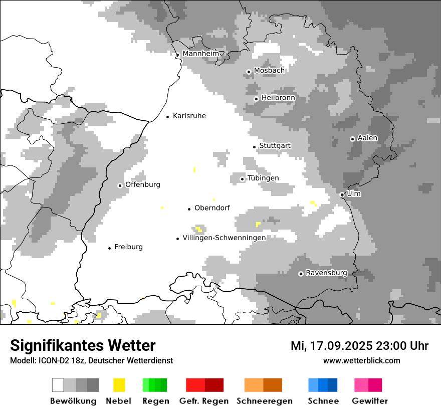Modellkarten Signifikantes Wetter