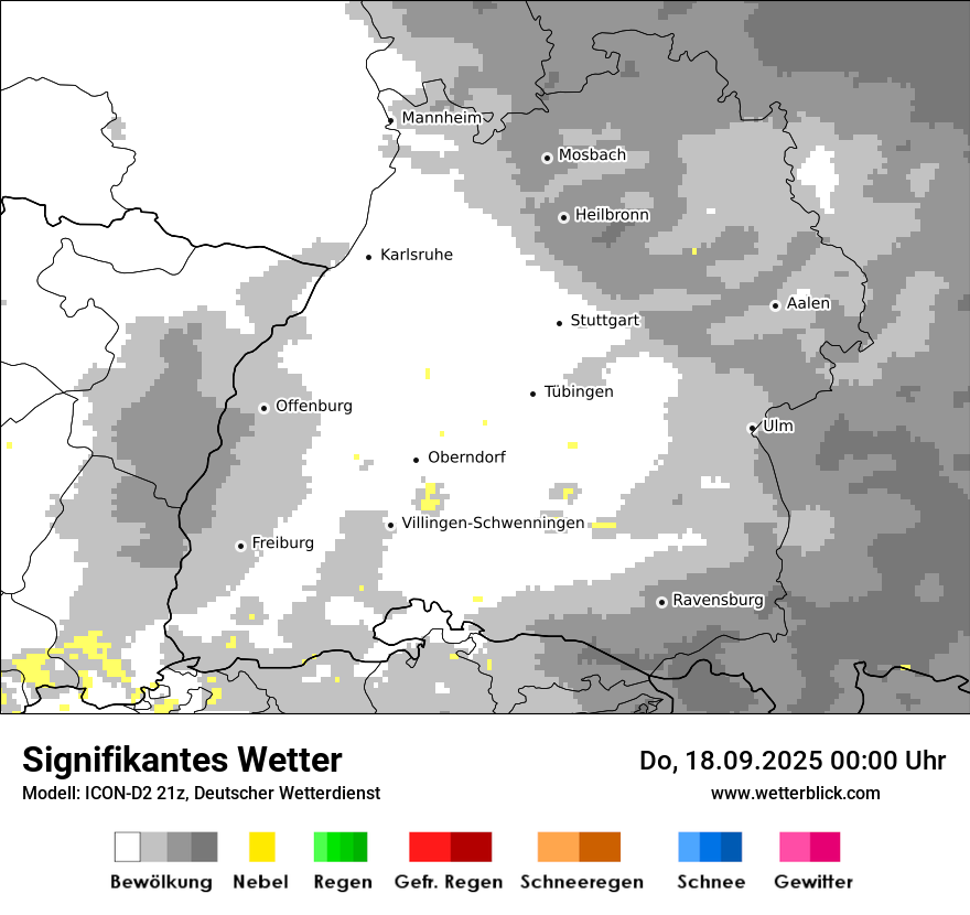 Modellkarten Signifikantes Wetter