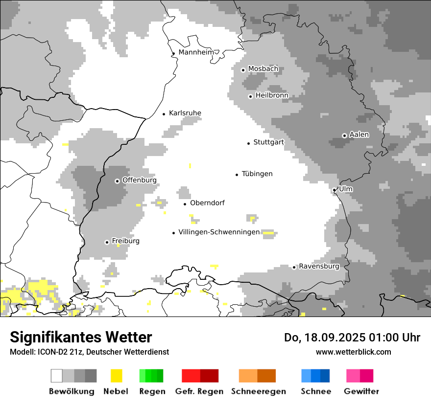 Modellkarten Signifikantes Wetter