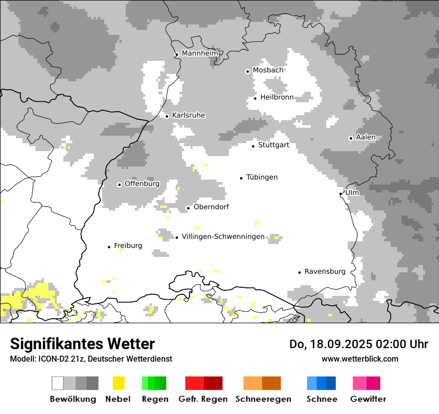 Modellkarten Signifikantes Wetter