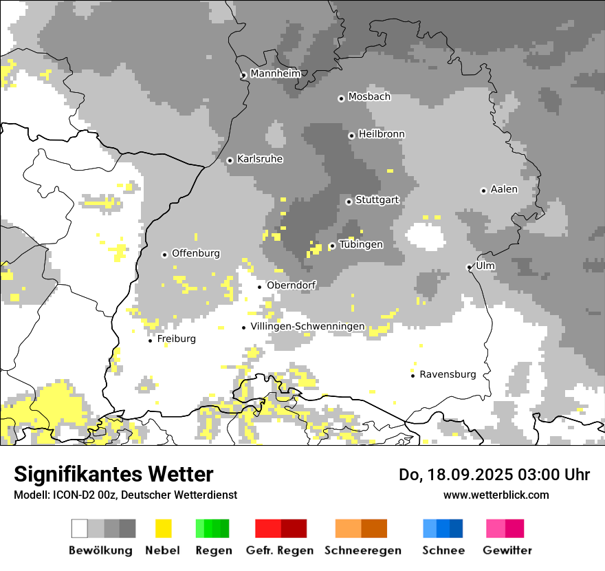 Modellkarten Signifikantes Wetter
