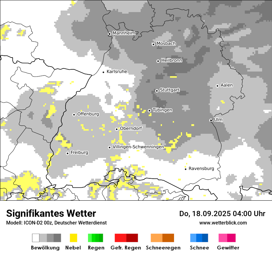 Modellkarten Signifikantes Wetter